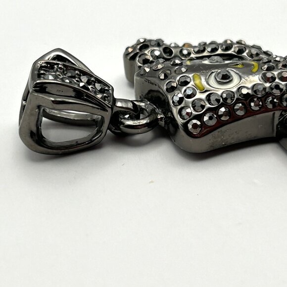 Vintage Gumby Rhinestone Pendant Sparkling Crystal Pop Culture Character Jewelry - Picture 12 of 14